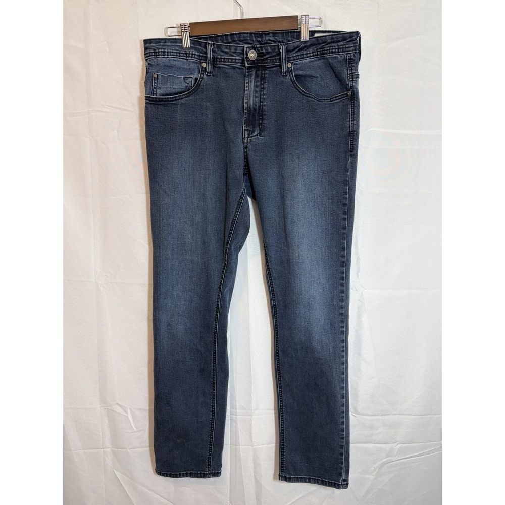 AXEL Buffalo David Button Jeans Men's Size 36x34 Slim Bootcut Medium Wash Denim